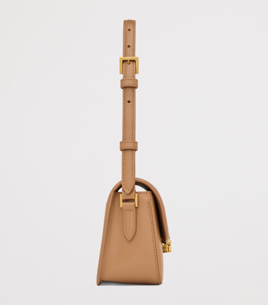 Beige Mini Leather Solferino Satchel