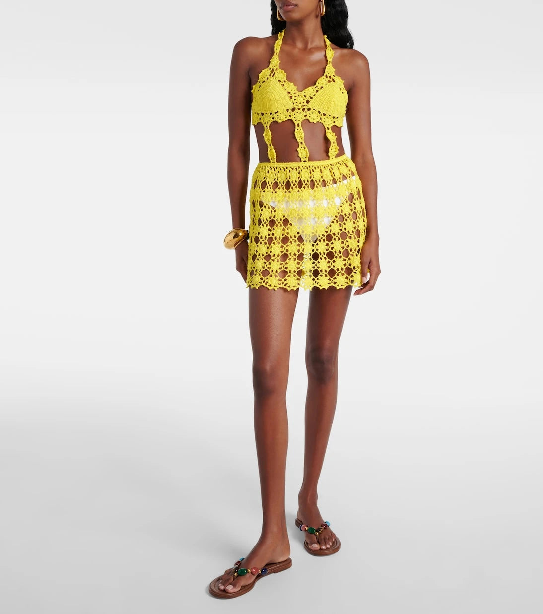 Anna Kosturova - Ibiza crochet cotton minidress
