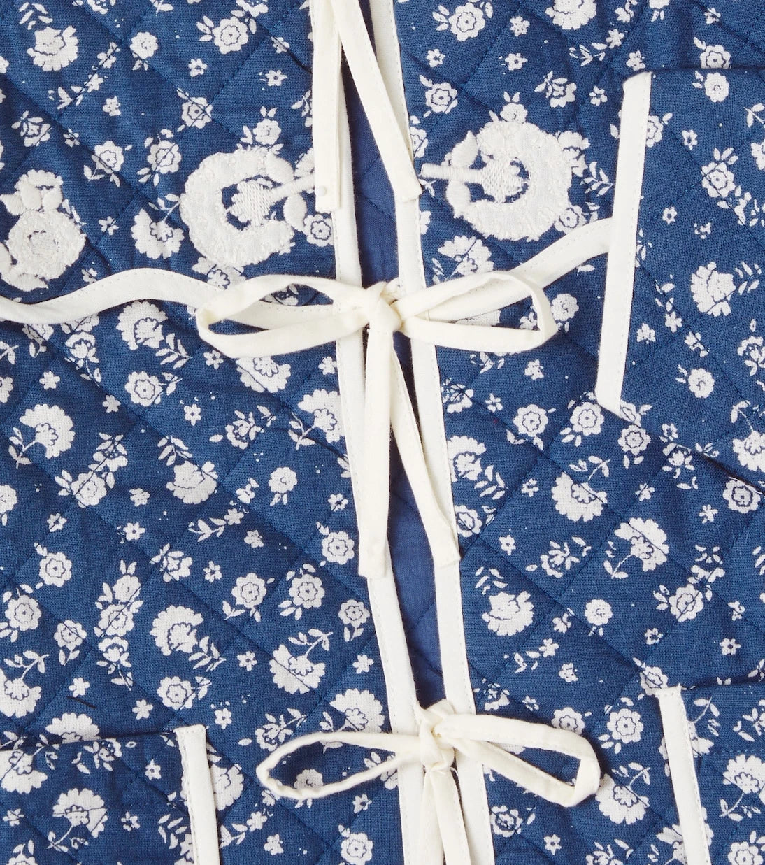 Bebe Organic - Amari floral cotton quilted jacket