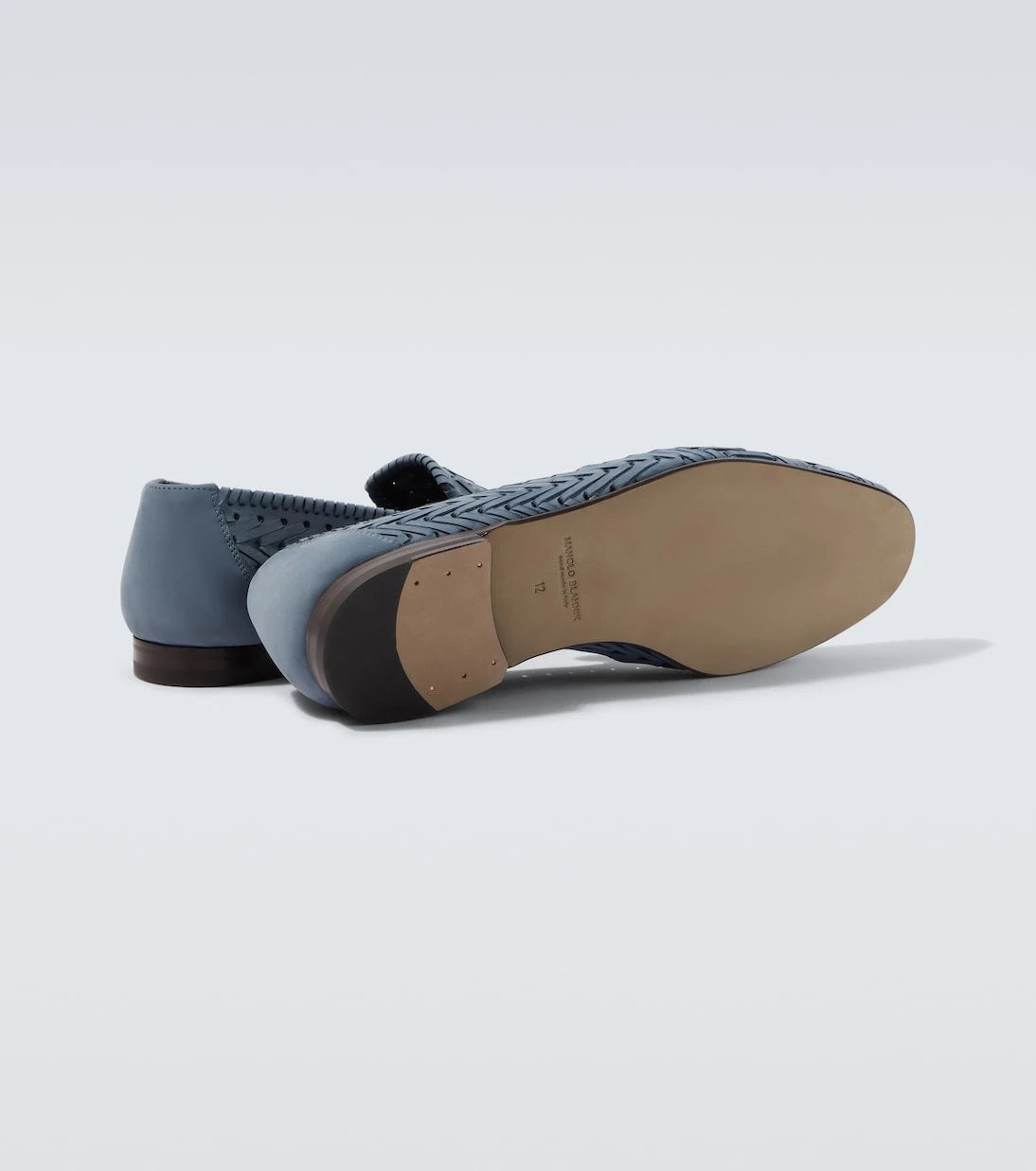 Manolo Blahnik - Mario woven leather loafers