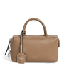 Brown Small Leather Bowler Bag