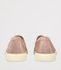 Santoni Pink Suede Detroit Loafers