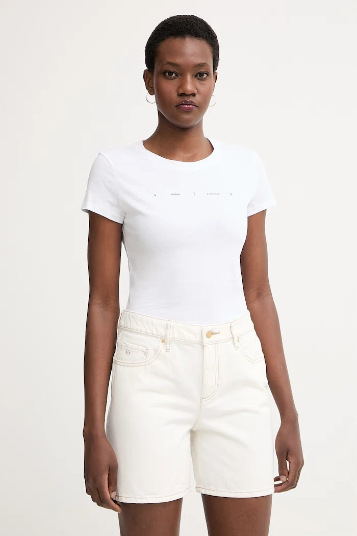 Armani Exchange pamuklu basic kadın tişört