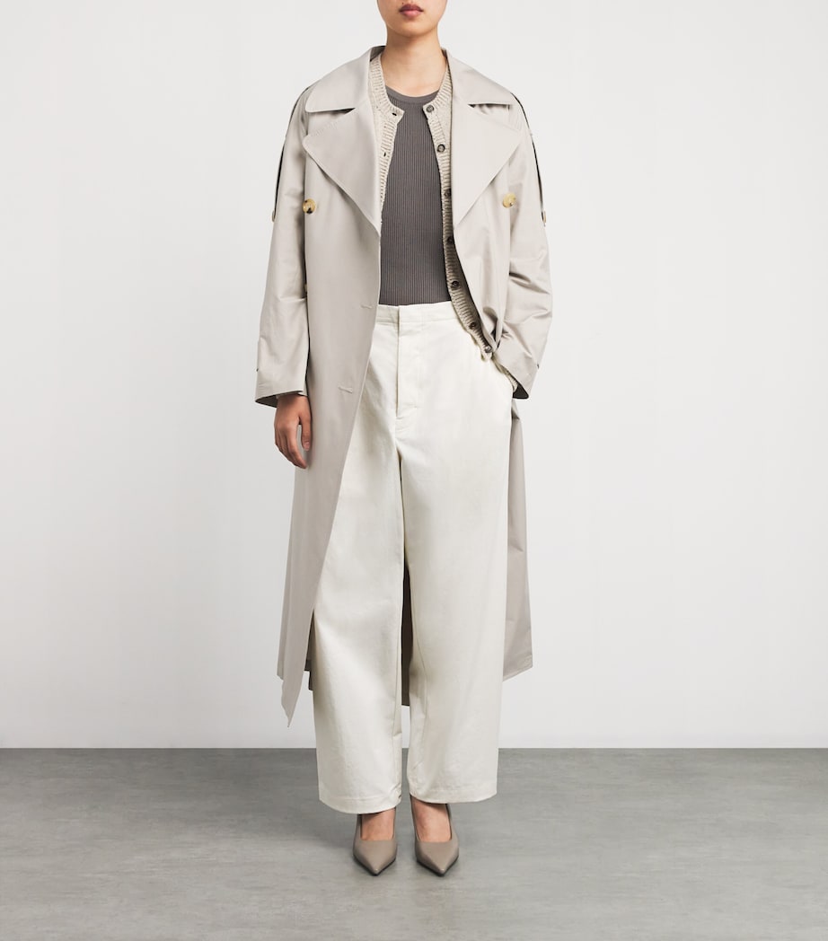 Max Mara Grey Cotton Ribbed Tank Top