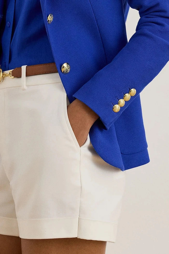 Lauren Ralph Lauren tek düğmeli kadın pamuk elastan ceket
