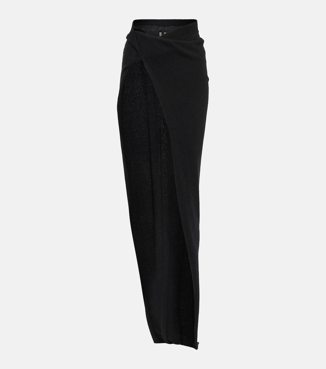 Rick Owens - Asymmetric cashmere and wool maxi skirt