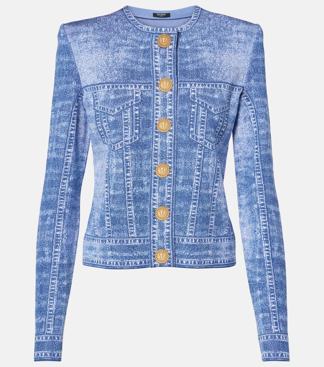 Balmain - Trompe l'oeil jacquard cardigan