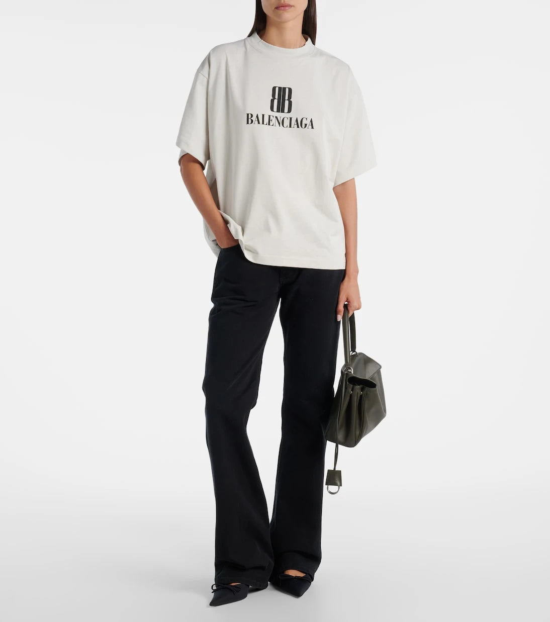 Balenciaga - Logo cotton jersey T-shirt