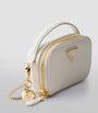 Prada White Saffiano Leather Mini Pouch
