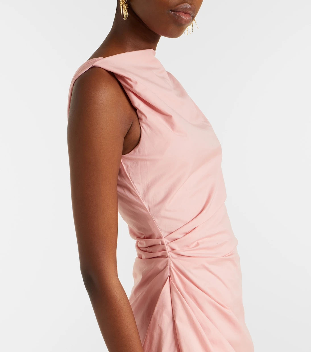 Staud - Callie asymmetric cotton minidress