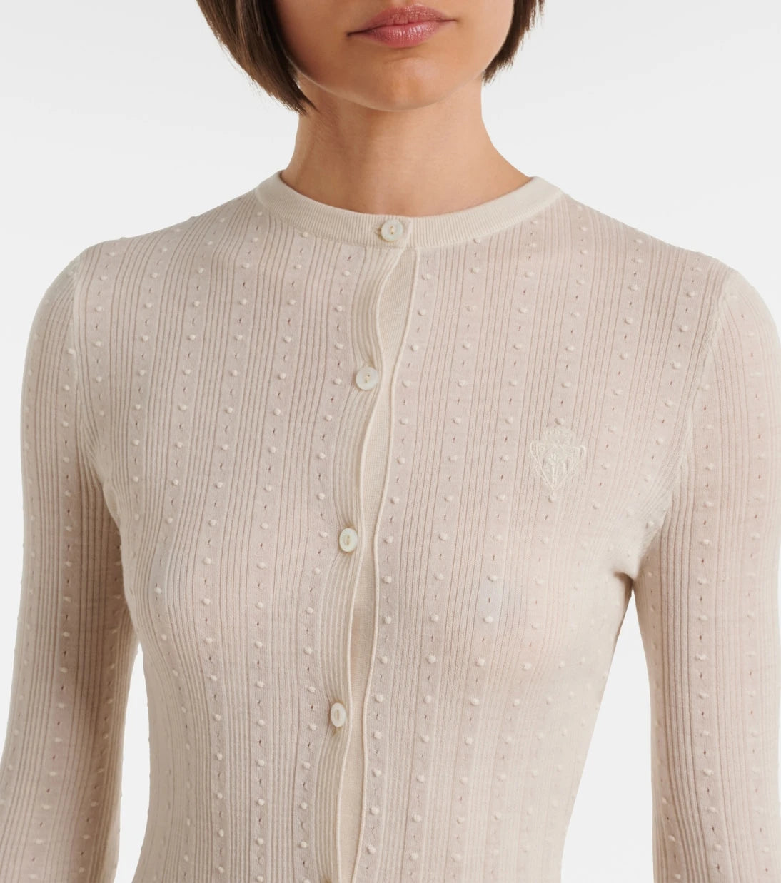 Gucci - Lace-trimmed wool cardigan