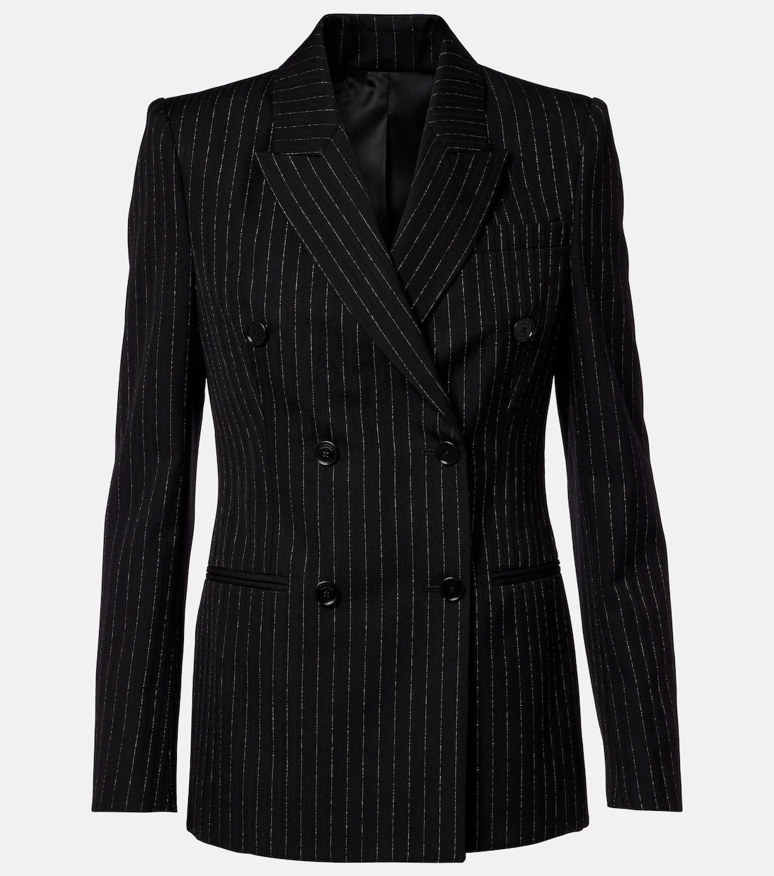 McQueen - Pinstripe double-breasted wool blazer