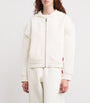 MAX&Co. White Cotton-Blend Jersey Hoodie