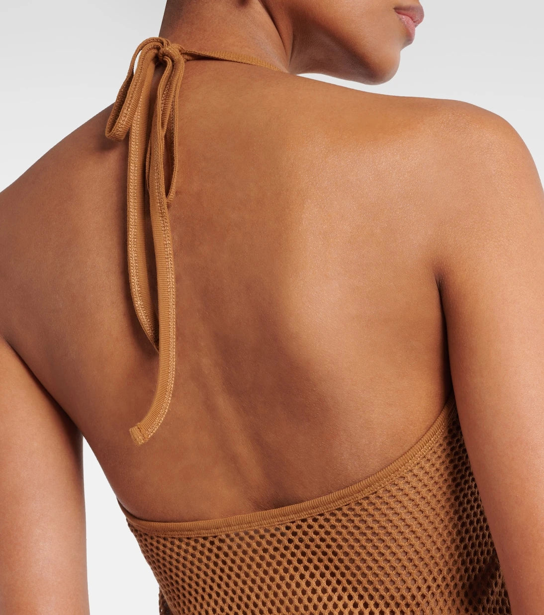 Courrèges - Sheer cotton mesh midi dress