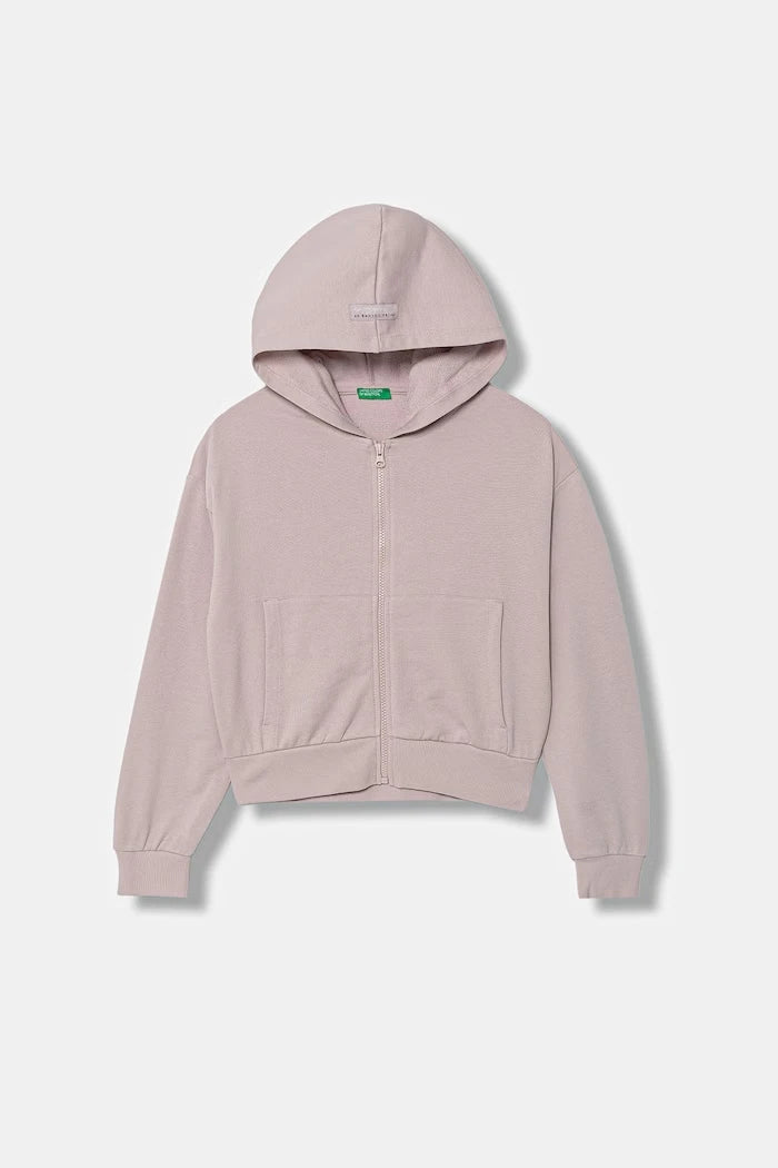United Colors of Benetton Pamuklu Çocuk Fermuarlı Sweatshirt