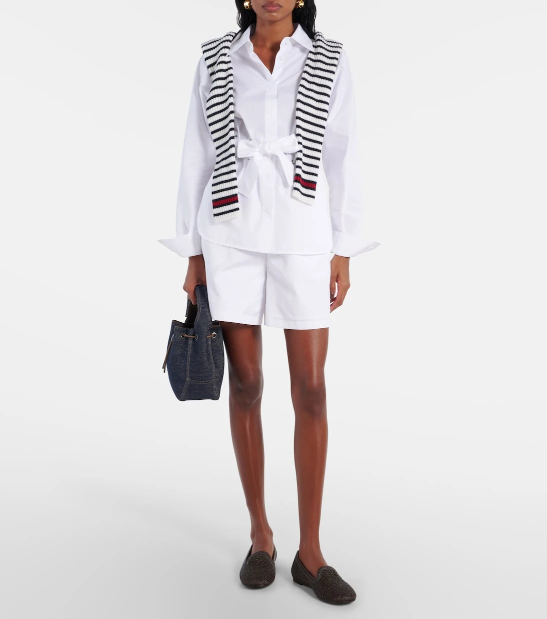 Max Mara - Antiope high-rise cotton shorts