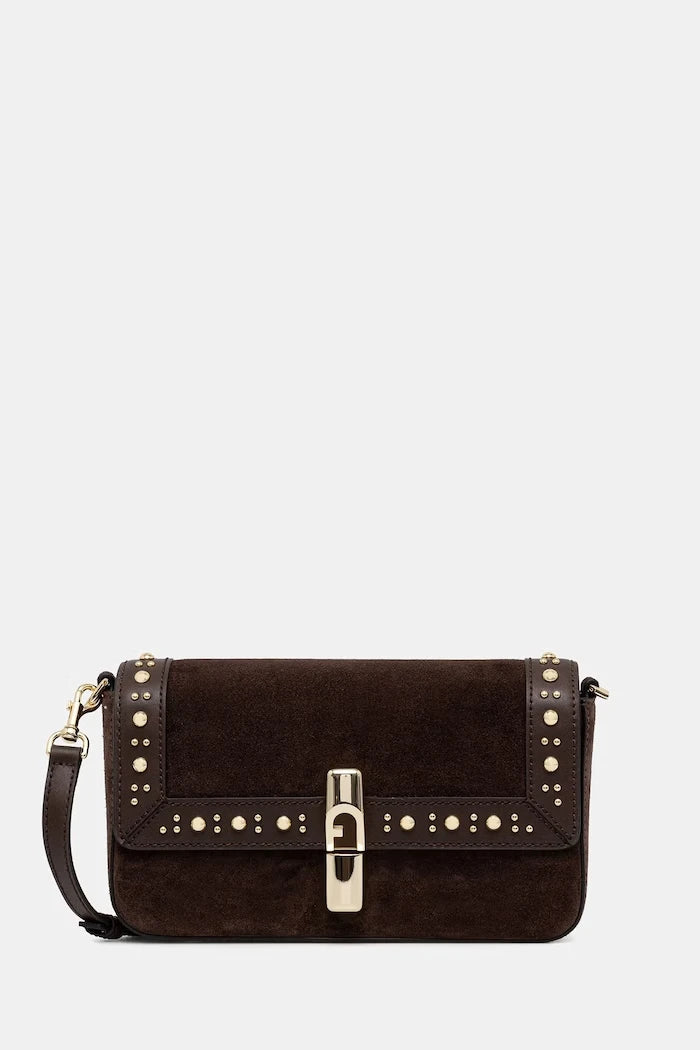 Furla kadın süet crossbody çanta