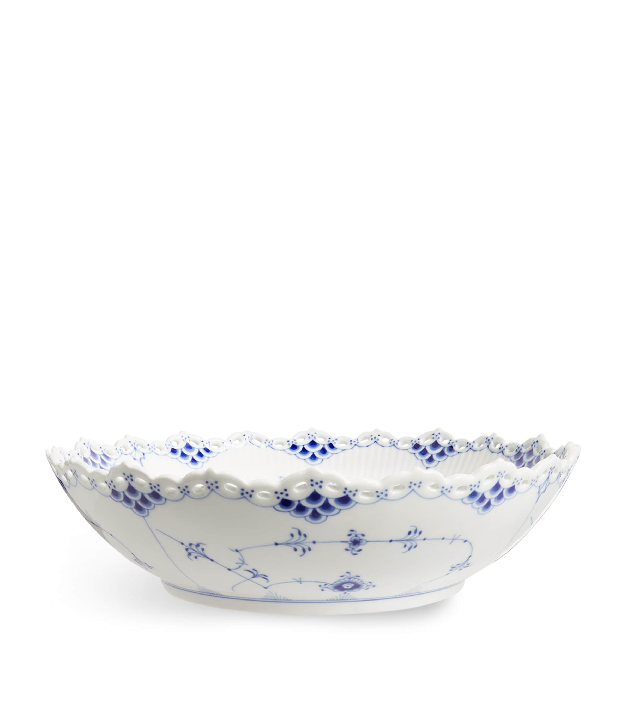 Blue Fluted Full Lace Bowl (28cm)