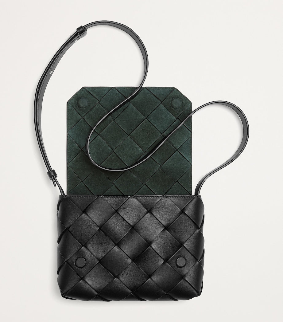 Bottega Veneta Suede Intreccio Diago Cross-Body Bag