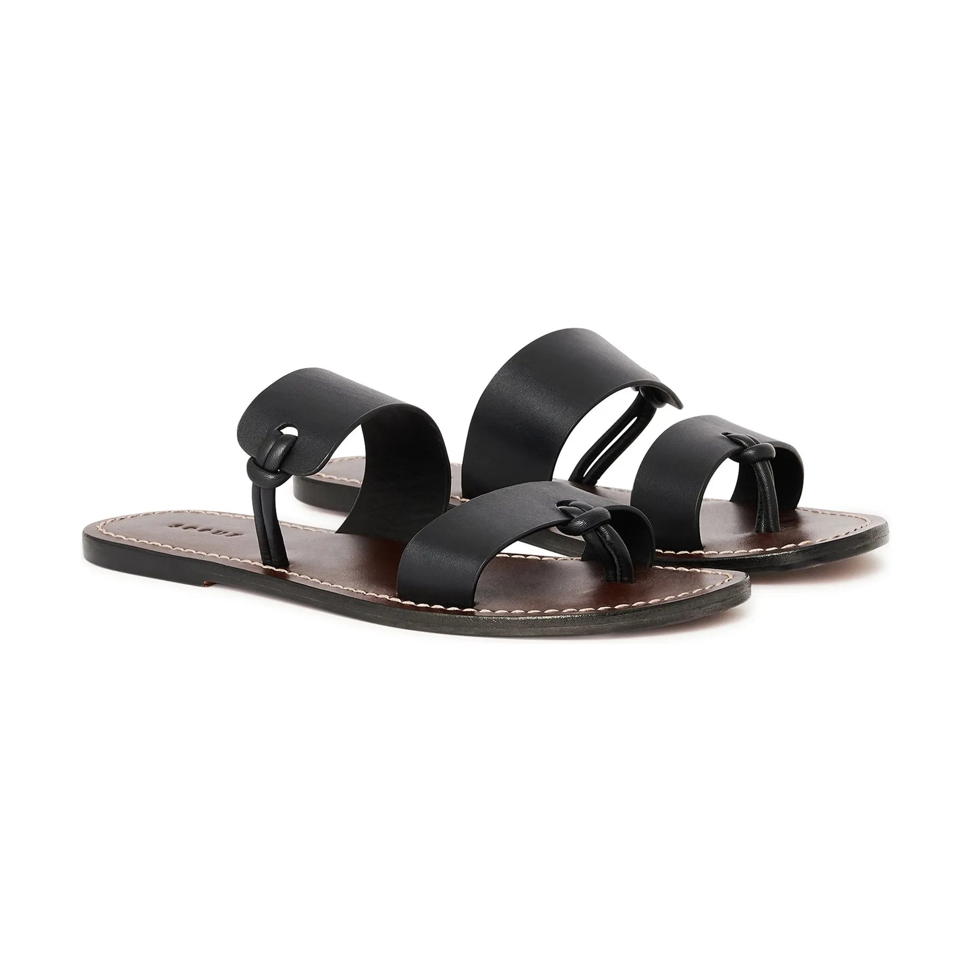 Soeur - Uptown Leather Sandals | Black