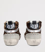 Golden Goose Brown Calf Hair Mid Star Sneakers