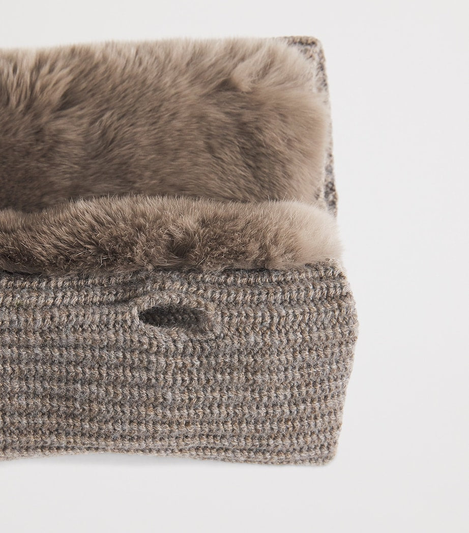 Blue Rex Rabbit Mittens