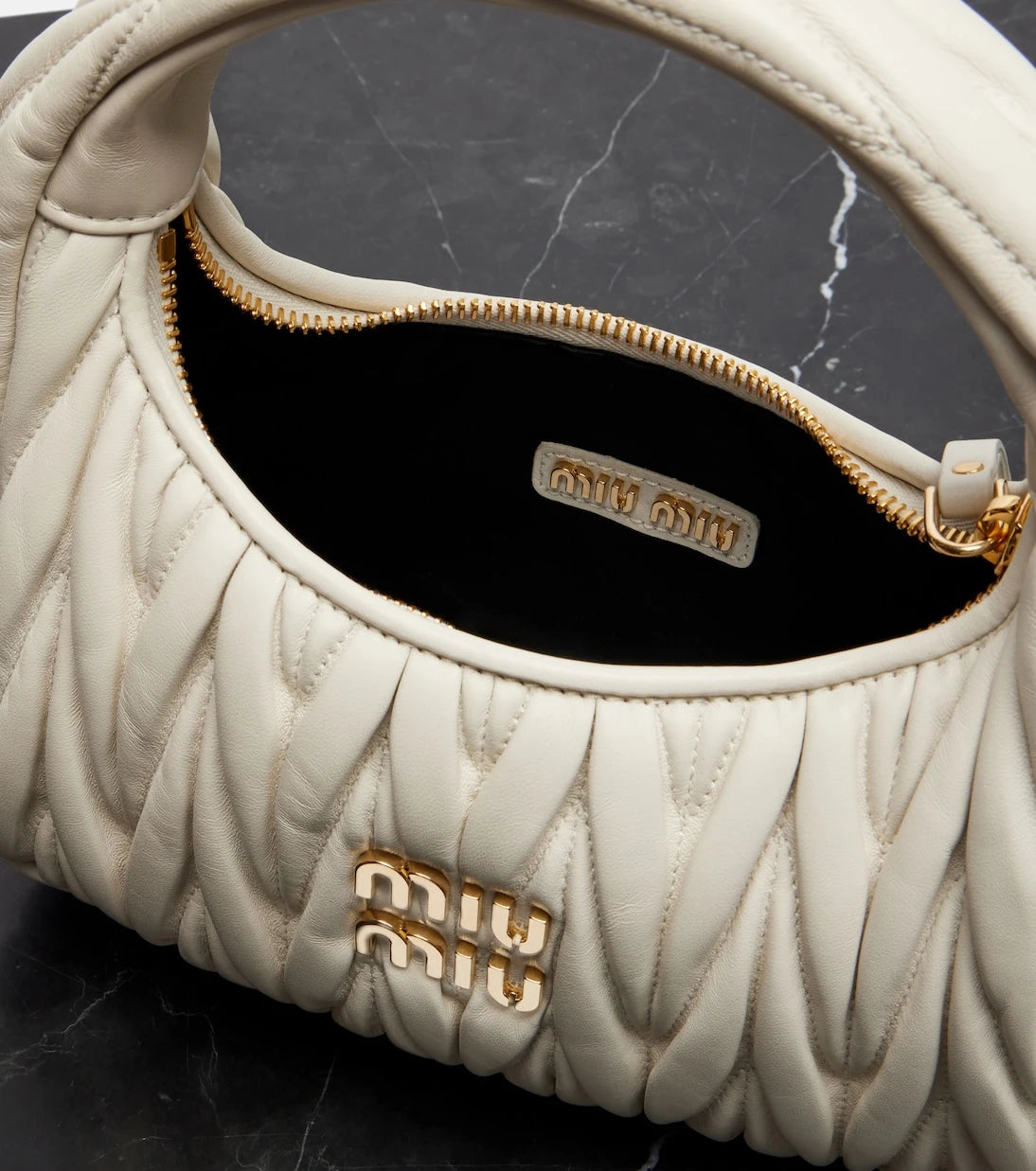 Miu Miu - Wander Small leather top-handle bag