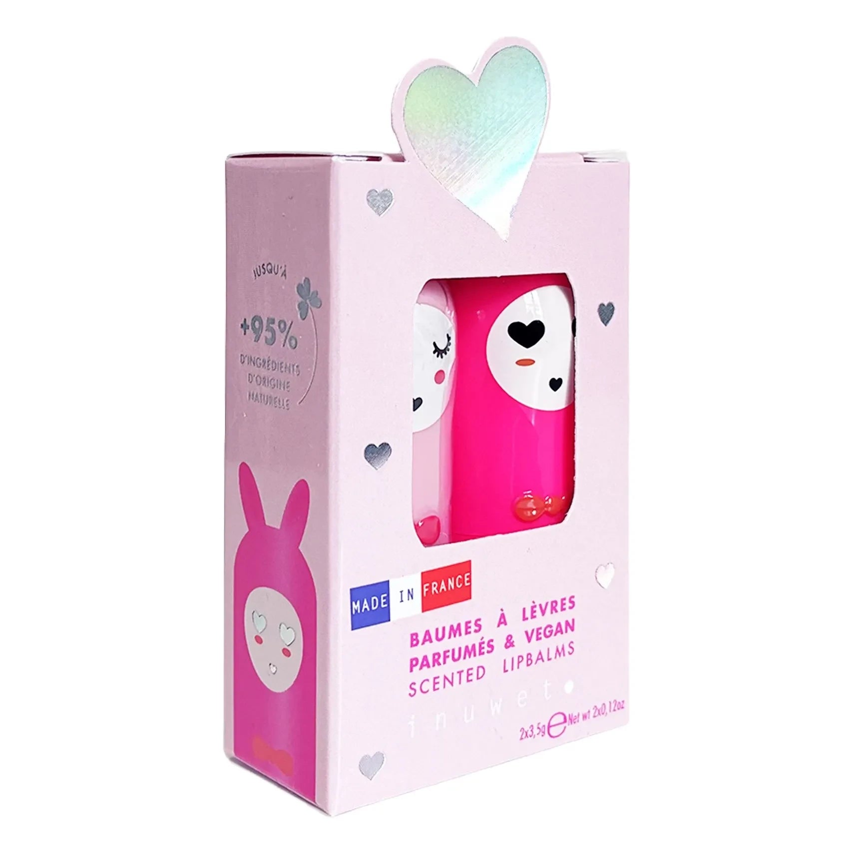 Inuwet - Bloom lip balm duo - strawberry and cherry