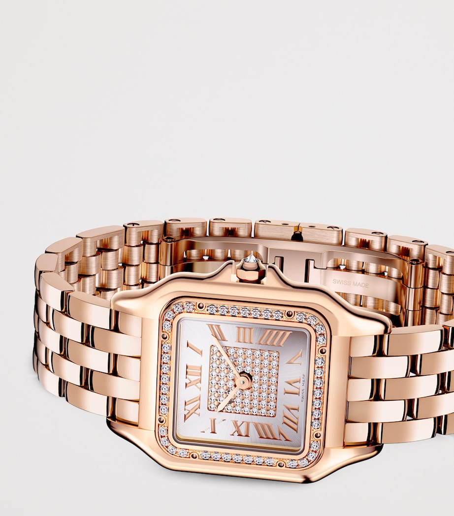 Medium Rose Gold and Diamond Panthère de Cartier Watch 27mm