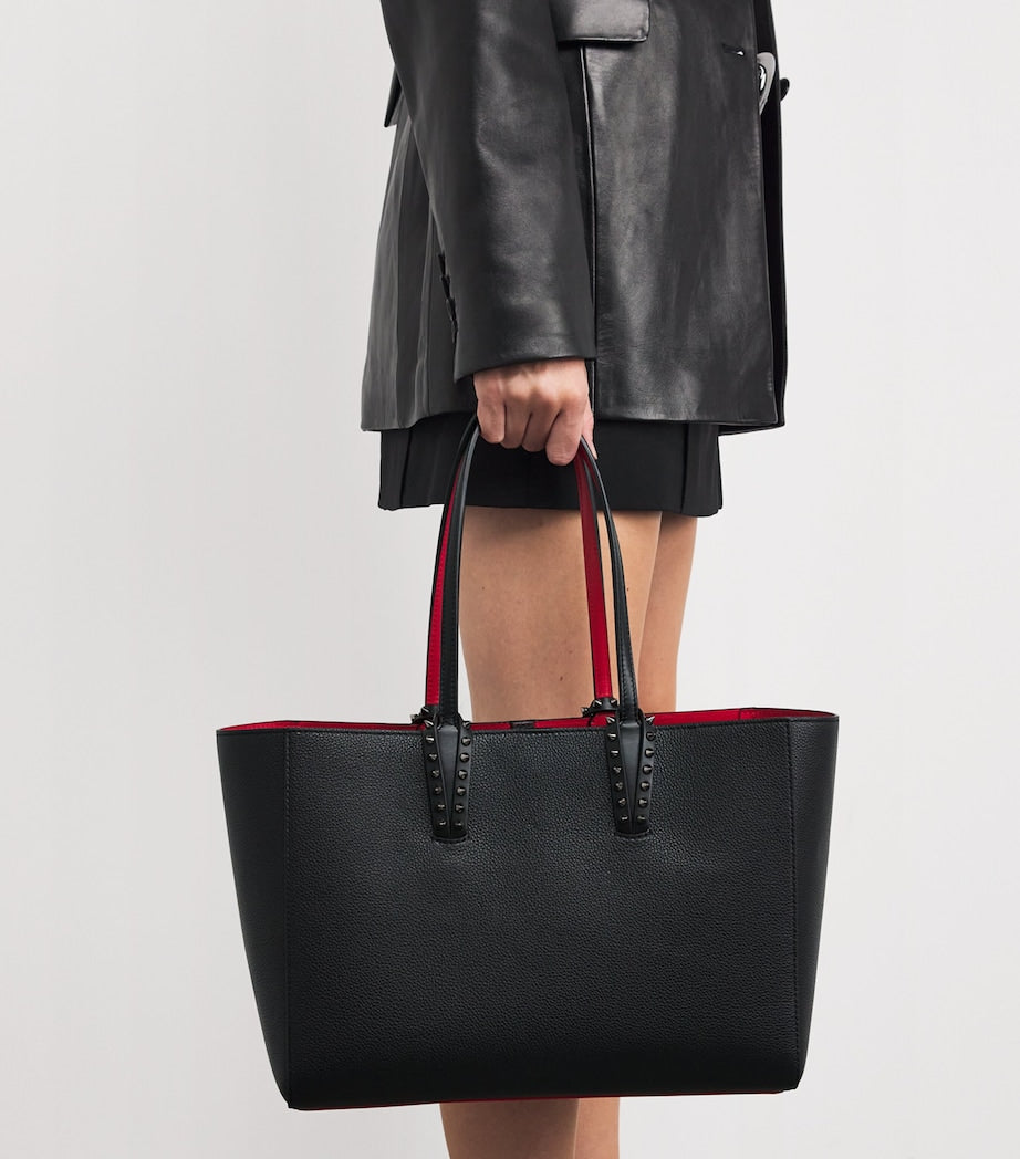 Black Cabata Small Calfskin Tote Bag