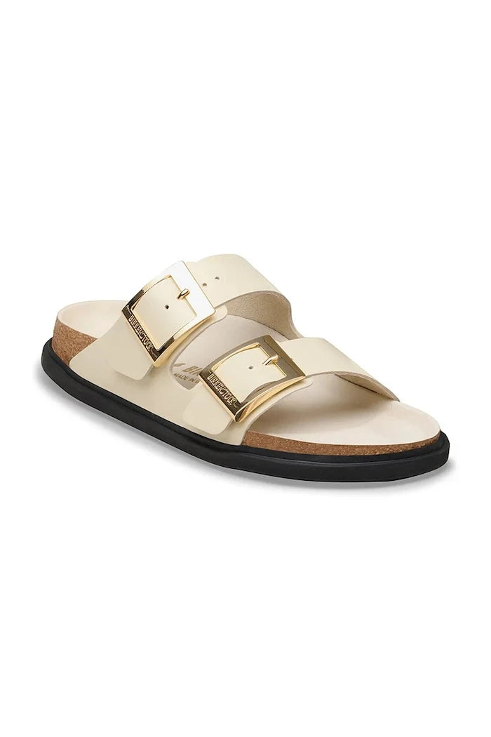 Birkenstock Kadın Deri Düz Taban Terlik Arizona Droplet Buckle