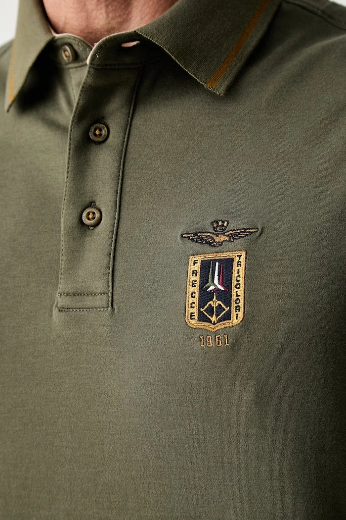 Aeronautica Militare uzun kollu erkek pamuklu bluz