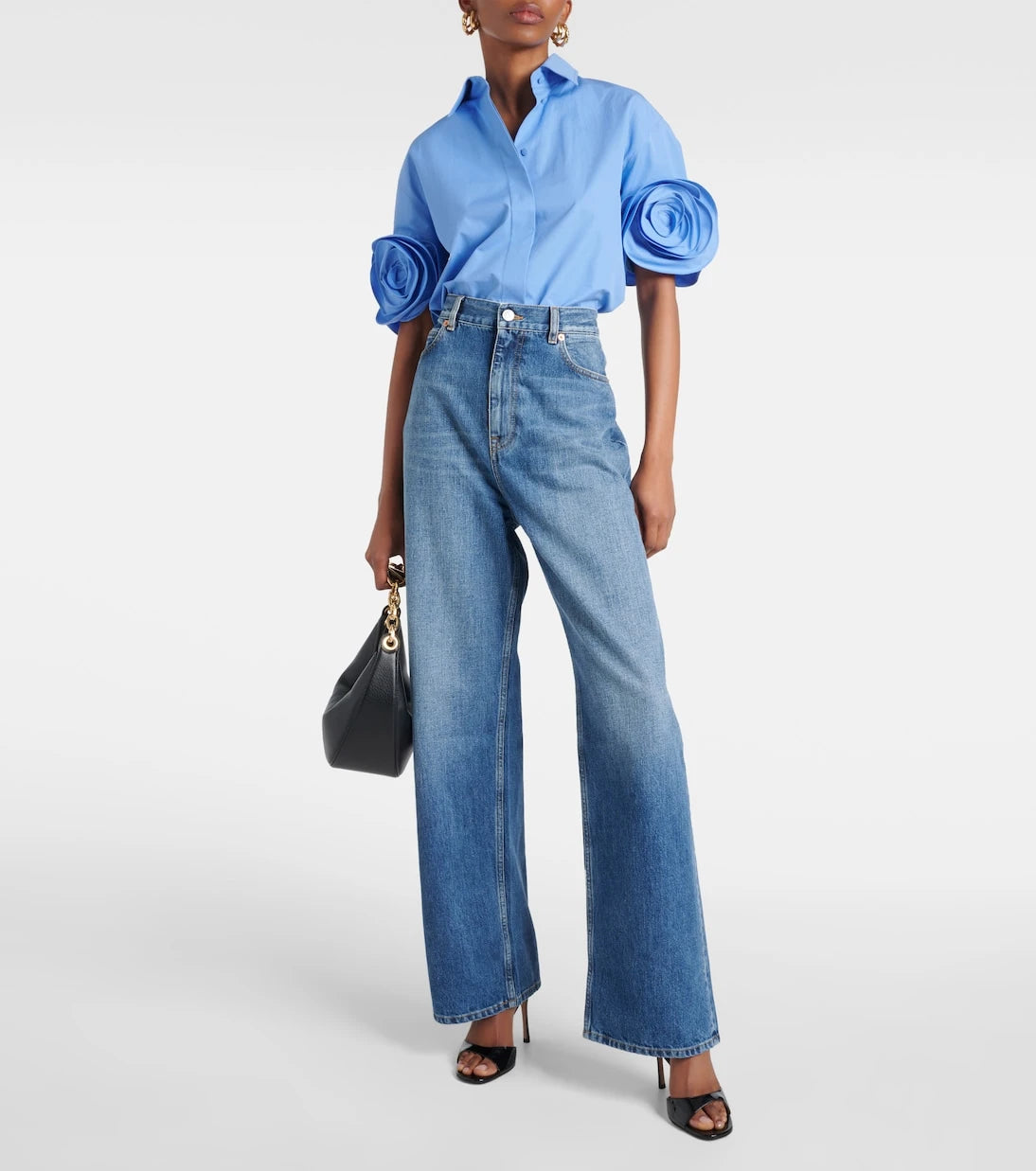 Valentino - High-rise straight jeans