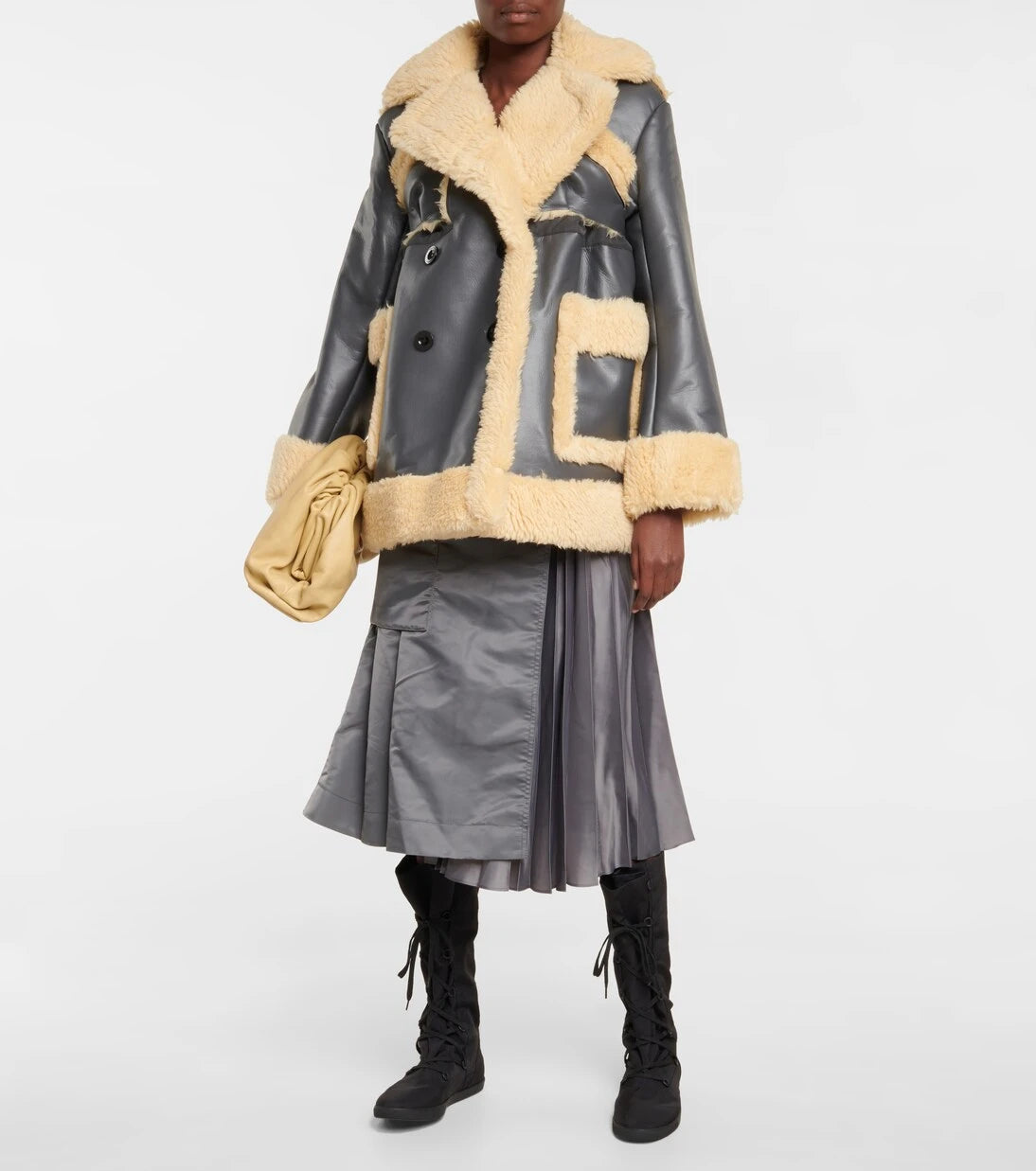 Sacai - جاكيت مزدوج الصدر