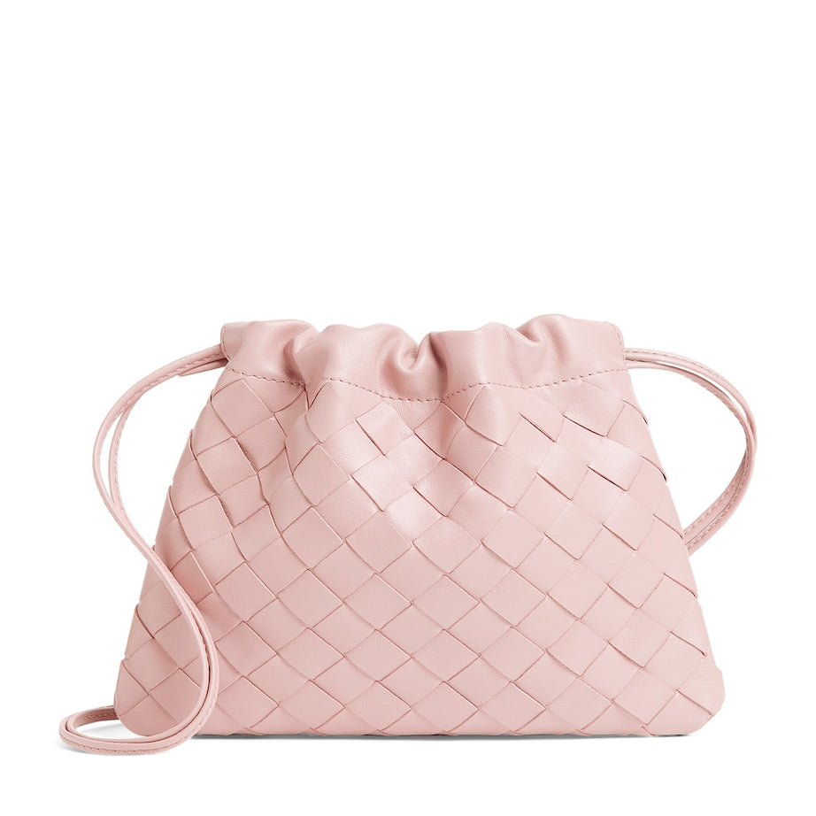 Pink Small Leather Dustbag Clutch Bag