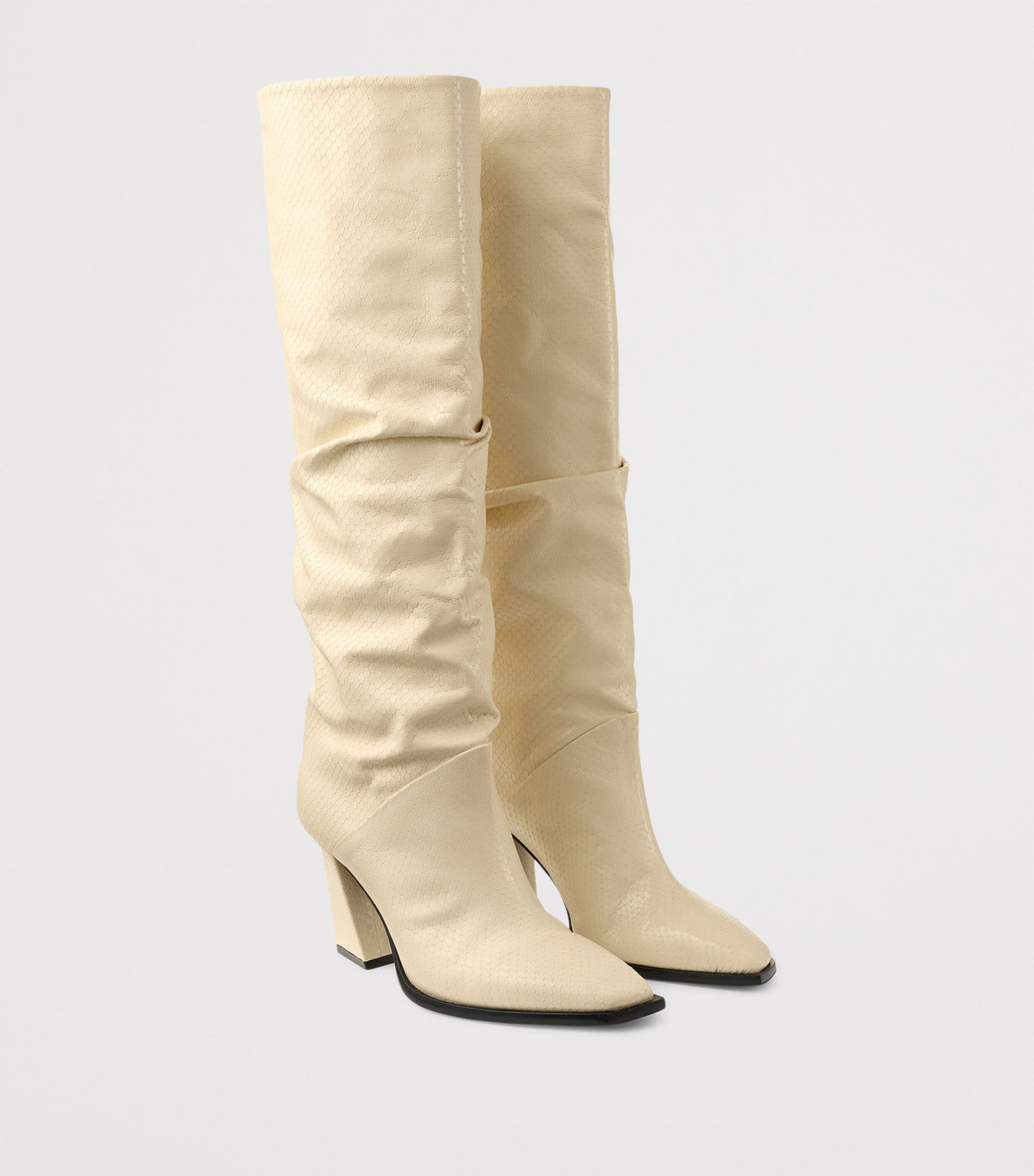 Hart 85 Snakeskin-Embossed Leather Knee-High Boots