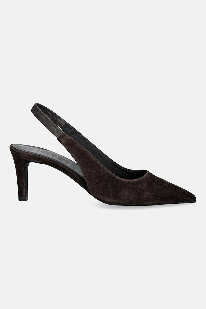 Велурени обувки с тънък ток Furla Essential Slingback