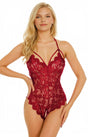 Seductive Scalloped Lace Teddy Lingerie