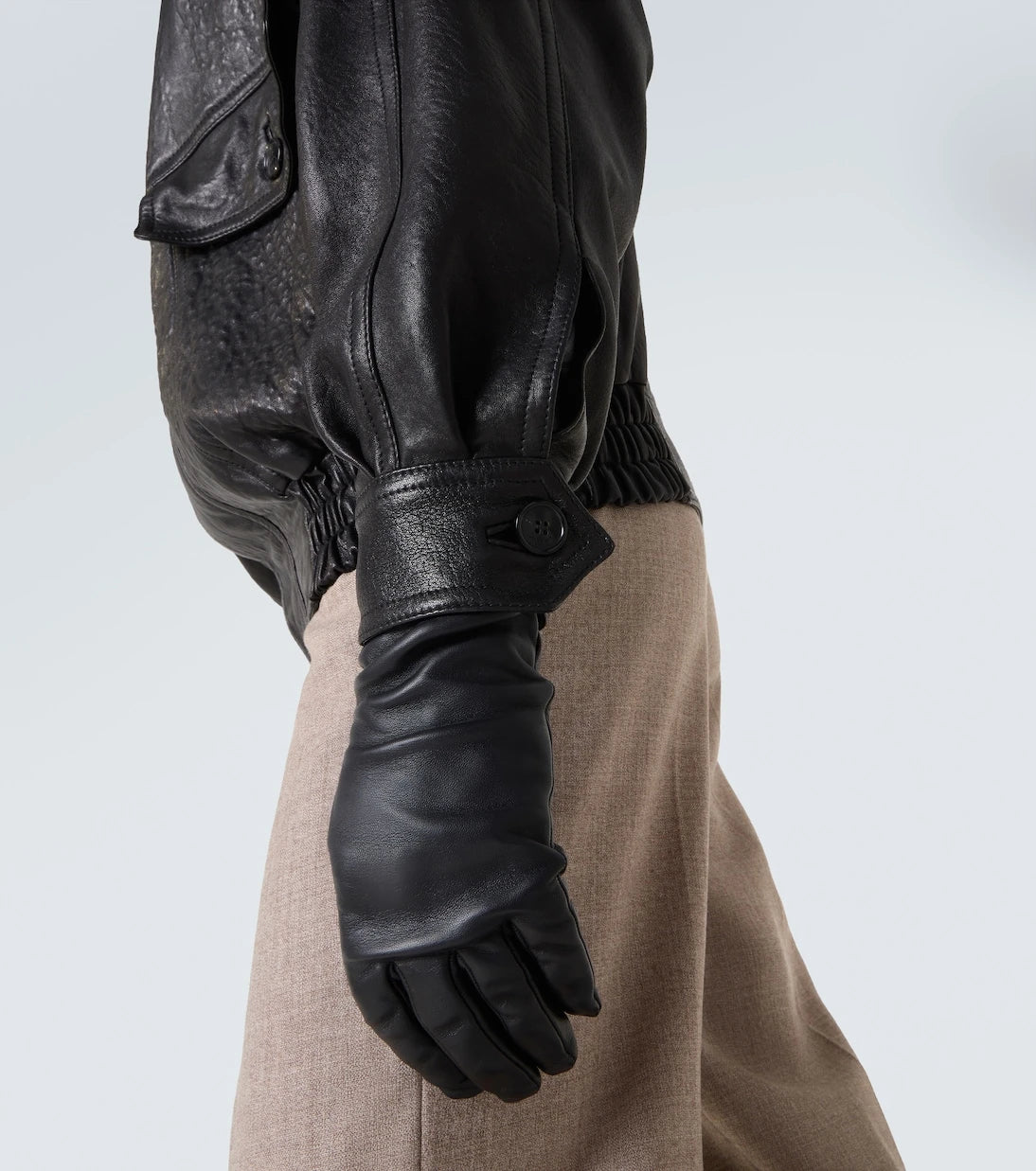 Saint Laurent - Leather bomber jacket
