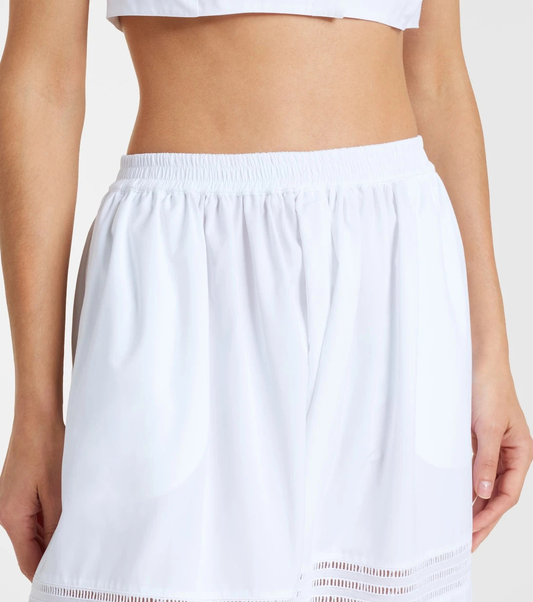 Alaïa - Cotton poplin wide-leg culottes