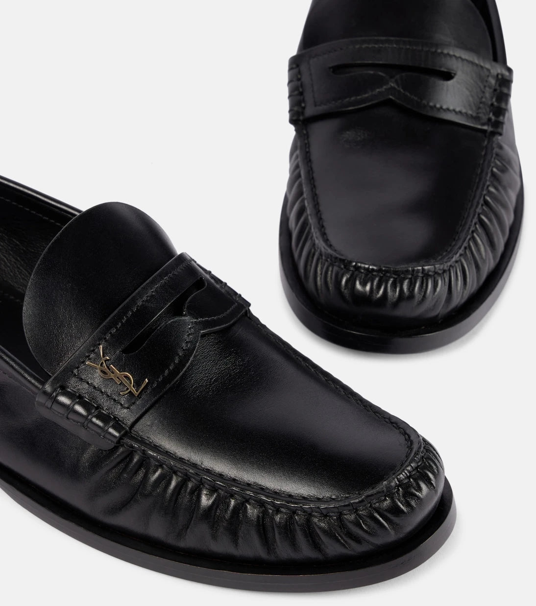 Saint Laurent - Laurent leather penny loafers