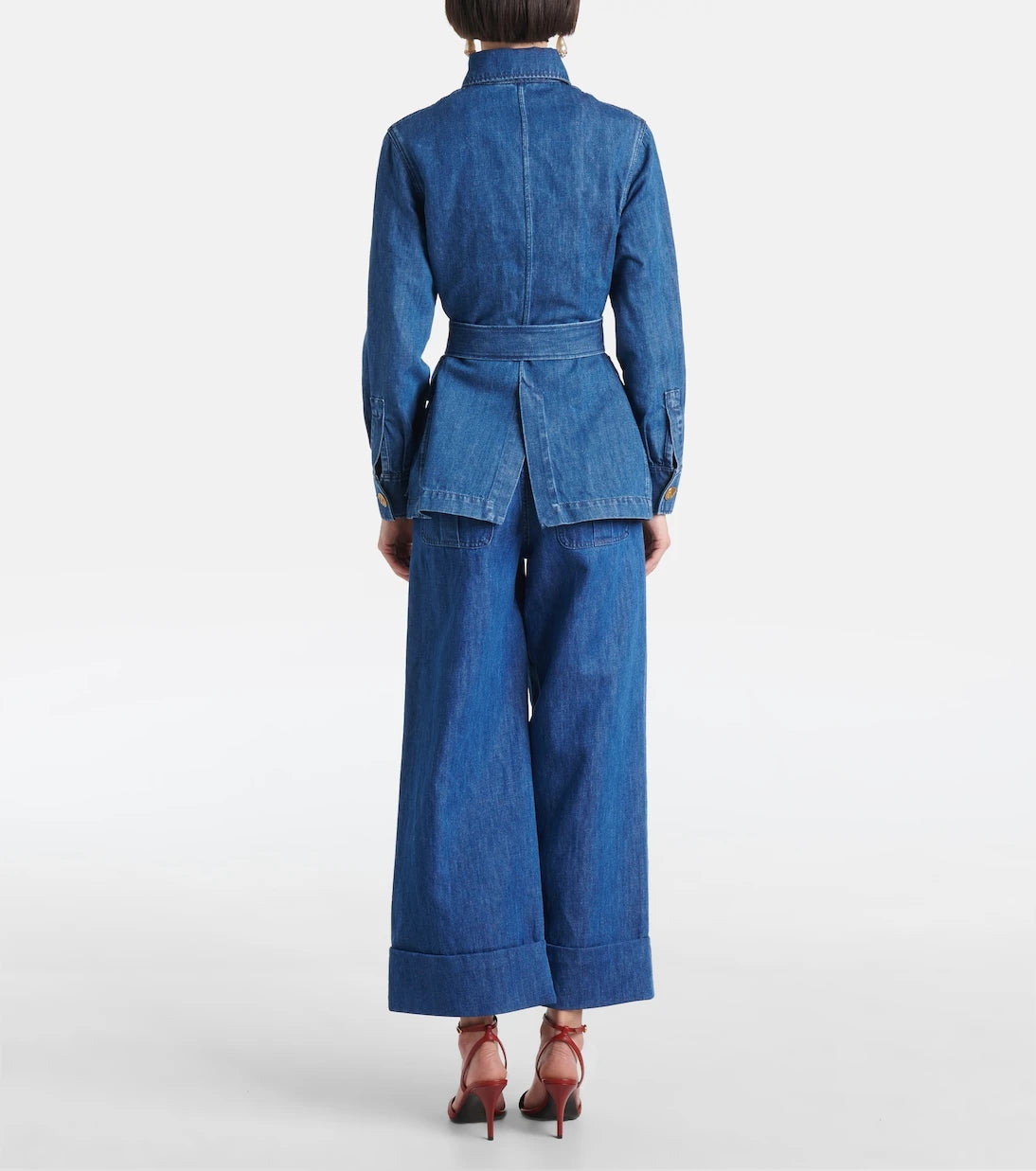 Valentino - Belted denim jacket