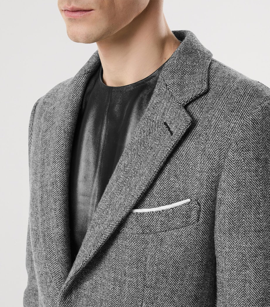 TOM FORD Black Herringbone Blazer