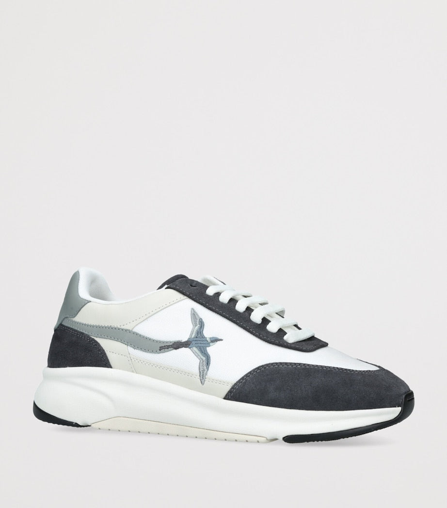 White Suede Genesis Neo Bird Runner Sneakers