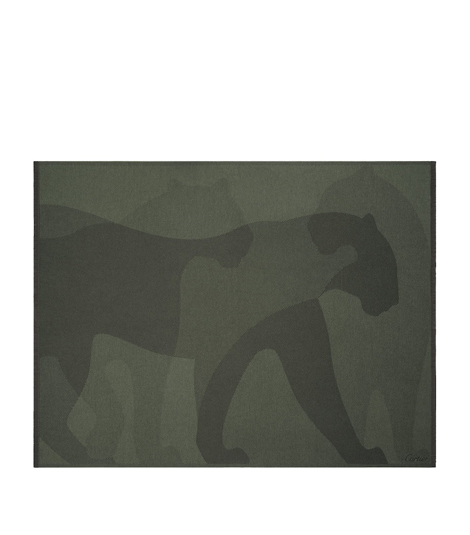 Wool-Cashmere Panthère de Cartier Blanket (190cm x 140cm)