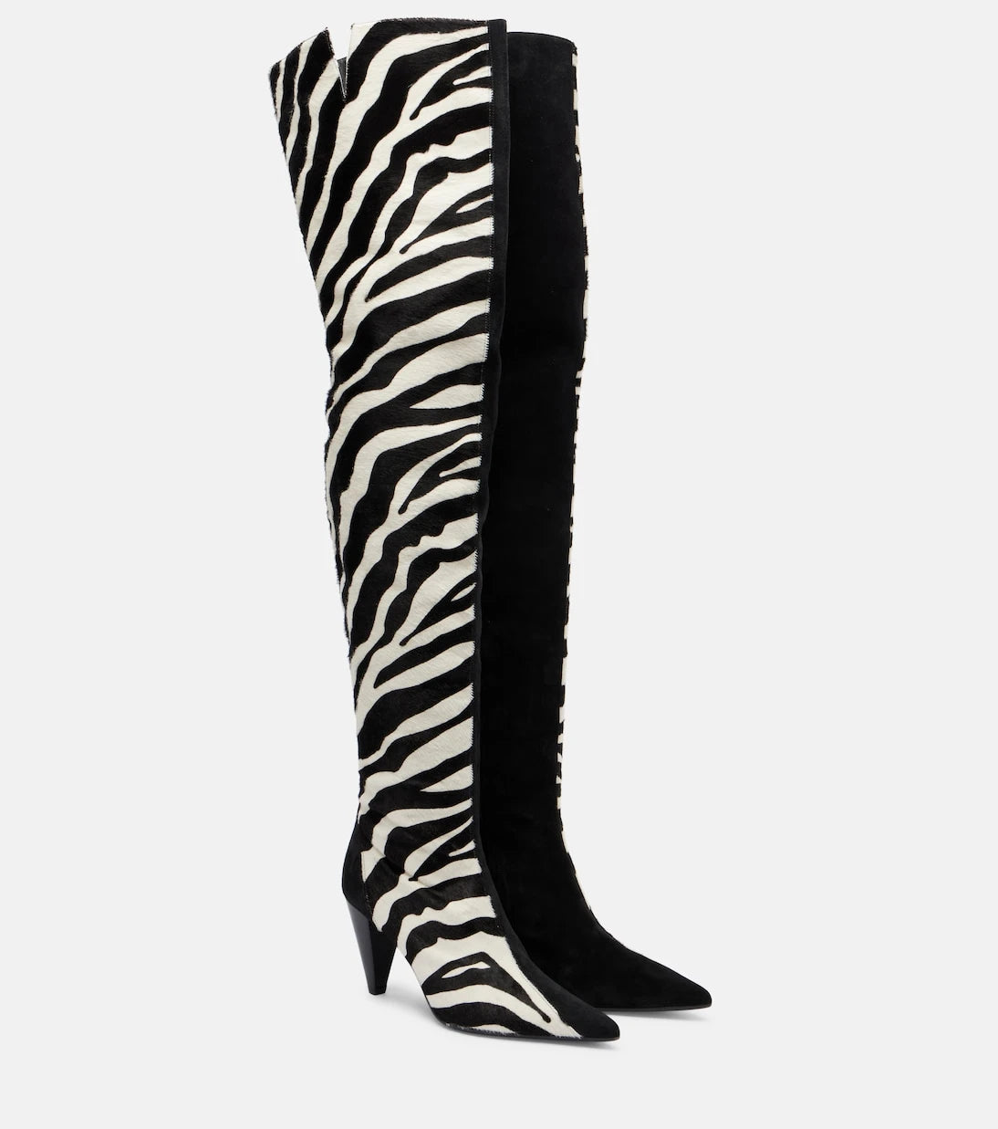 Khaite - Harvey 85 calf hair over-the-knee boots