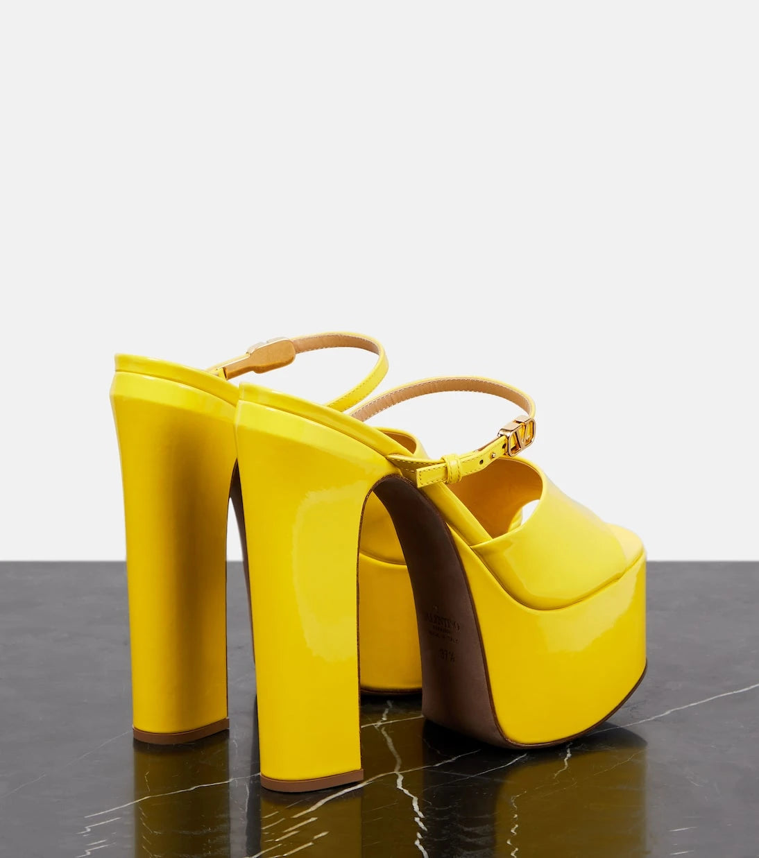 Valentino Garavani - Tan-Go 155 leather platform sandals