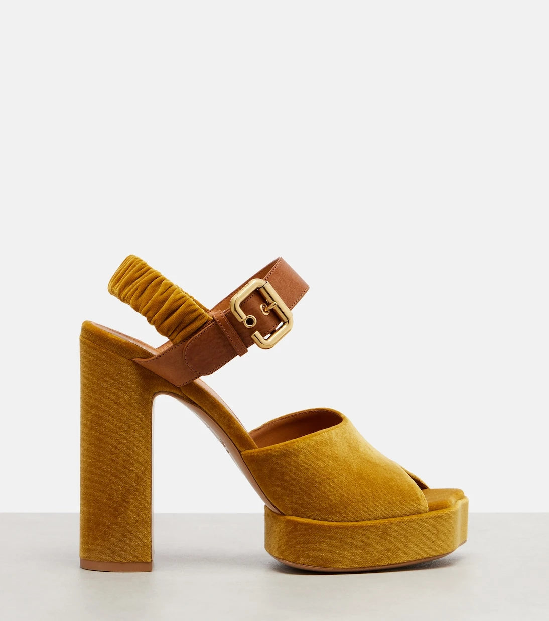 Chloé - Aria 95 velvet platform sandals