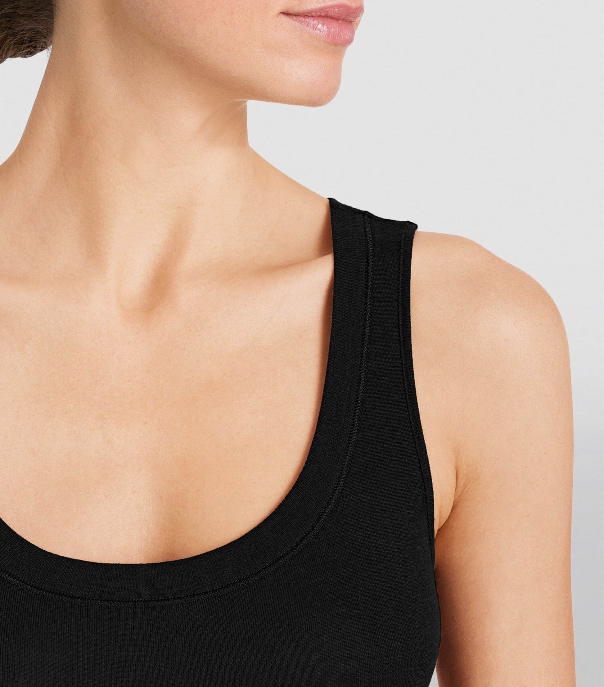 Hanro Black Silk-Cashmere Tank Top