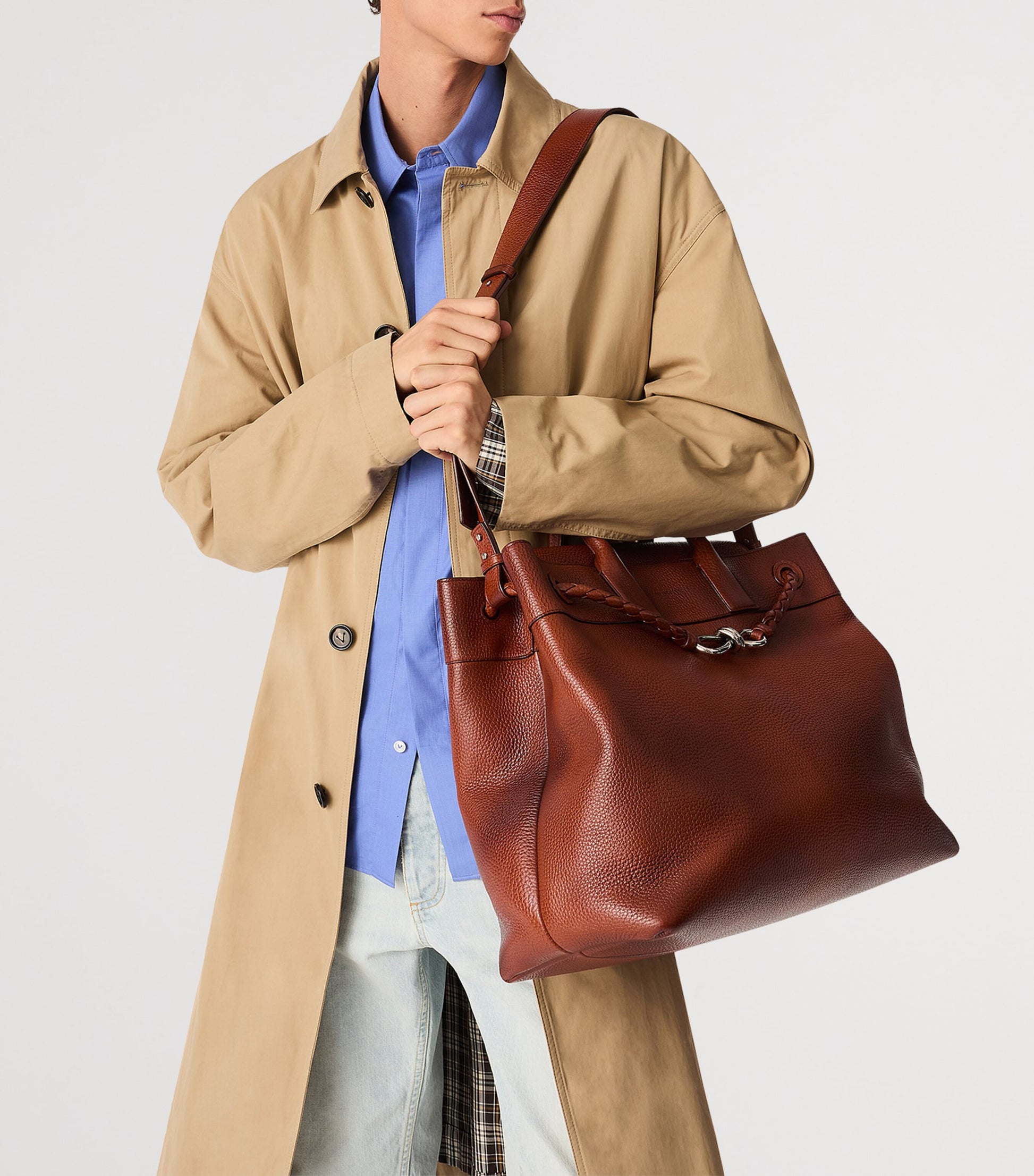 Small Calfskin Andiamo Voyager Holdall